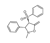2-methyl-5-methylene-3-phenyl-4-(phenylsulfonyl)isoxazolidine Structure