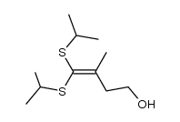 4,4-bis(isopropylthio)-3-methylbut-3-en-1-ol结构式