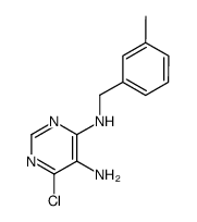 6-chloro-N4-(3-methylbenzyl)pyrimidine-4,5-diamine结构式
