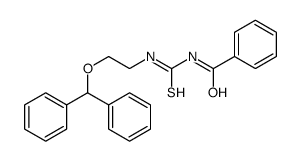 N-(2-benzhydryloxyethylcarbamothioyl)benzamide Structure