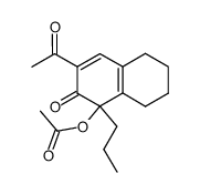 1-acetoxy-3-acetyl-1-propyl-5,6,7,8-tetrahydronaphtalen-2(1H)-one结构式