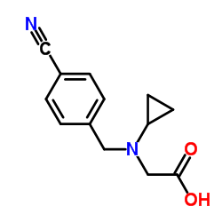 N-(4-Cyanobenzyl)-N-cyclopropylglycine结构式