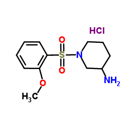 1-[(2-Methoxyphenyl)sulfonyl]-3-piperidinamine hydrochloride (1:1)结构式
