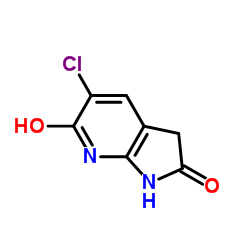 5-Chloro-3,7-dihydro-1H-pyrrolo[2,3-b]pyridine-2,6-dione结构式