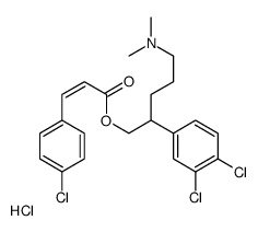 [2-(3,4-dichlorophenyl)-5-(dimethylamino)pentyl] (E)-3-(4-chlorophenyl)prop-2-enoate,hydrochloride结构式