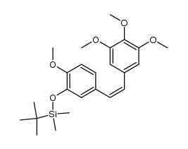 (Z)-5-(3-tert-butyldimethylsilyloxy-4-methoxystyryl)-1,2,3-trimethoxybenzene Structure