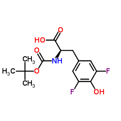 N-BOC-3,5-DIFLUORO-D-TYROSINE Structure