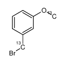 3-Methoxy-13C,d3-benzyl-|A-13C,|A,|A-d2 bromide Structure