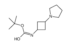 tert-butyl 3-(pyrrolidin-1-yl)cyclobutylcarbamate结构式