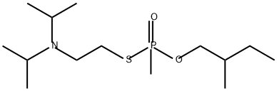 Phosphonothioic acid, P-methyl-, S-[2-[bis(1-methylethyl)amino]ethyl] O-(2-methylbutyl) ester Structure