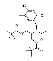 1-[N-(1,3-dipivaloyloxyprop-2-yl)acetylaminomethyl]-5-methyl-1H,3H-pyrimidin-2,4-dione结构式