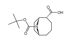 (1R,2R,6R)-9-Aza-bicyclo[4.2.1]nonane-2,9-dicarboxylic acid 9-tert-butyl ester Structure