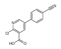 2-chloro-5-(4-cyanophenyl)pyridine-3-carboxylic acid Structure