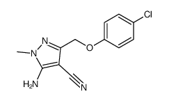 5-Amino-3-((4-chlorophenoxy)methyl)-1-methyl-1H-pyrazole-4-carbonitrile structure