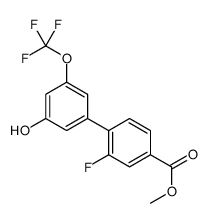 methyl 3-fluoro-4-[3-hydroxy-5-(trifluoromethoxy)phenyl]benzoate结构式