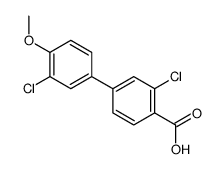 2-chloro-4-(3-chloro-4-methoxyphenyl)benzoic acid结构式