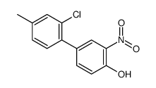 4-(2-chloro-4-methylphenyl)-2-nitrophenol结构式