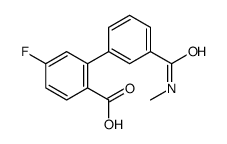 4-fluoro-2-[3-(methylcarbamoyl)phenyl]benzoic acid Structure
