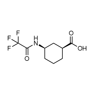 相对-(1S,3R)-3-(2,2,2-三氟乙酰胺)环己烷-1-甲酸结构式