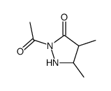 3-Pyrazolidinone, 2-acetyl-4,5-dimethyl-, trans- (9CI) picture