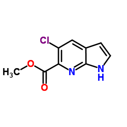 Methyl 5-chloro-1H-pyrrolo[2,3-b]pyridine-6-carboxylate Structure