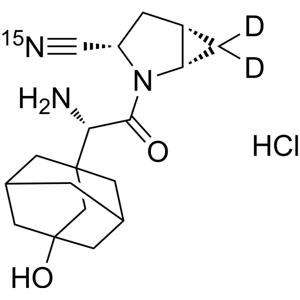 Saxagliptin-15N,d2 hydrochloride Structure