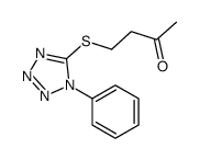 4-(1-phenyltetrazol-5-yl)sulfanylbutan-2-one结构式