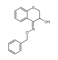 (E)-3-hydroxythiochroman-4-one O-benzyl oxime Structure