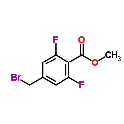 4-(溴甲基)-2,6-二氟苯甲酸甲酯结构式