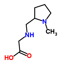 N-[(1-Methyl-2-pyrrolidinyl)methyl]glycine Structure