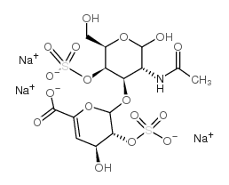 2-ACETAMIDO-2-DEOXY-3-O-(2-O-SULFO-β-D-GLUCO-4-ENEPYRANOSYLURONIC ACID)-4-O-SULFO-D-GALACTOSE, 3NA结构式