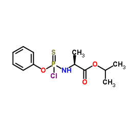 Isopropyl N-[chloro(phenoxy)phosphorothioyl]-L-alaninate结构式