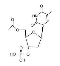 O5'-acetyl-[3']thymidylic acid结构式