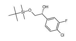 (R)-2-((Tert-Butyldimethylsilyl)Oxy)-1-(4-Chloro-3-Fluorophenyl)Ethanol Structure