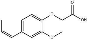 {2-methoxy-4-[(1Z)-prop-1-enyl]phenoxy}acetic acid structure