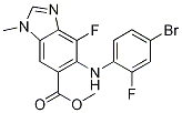 5-((4-溴-2-氟苯基)氨基)-4-氟-1-甲基-1H-苯并[D]咪唑-6-甲酸甲酯结构式