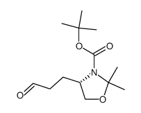 2,2-dimethyl-3-<(1,1-dimethylethoxy)carbonyl>-4(S)-oxazolidinepropanal Structure