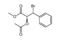 methyl (2R,3S)-2-acetoxy-3-bromo-3-phenylpropionate结构式