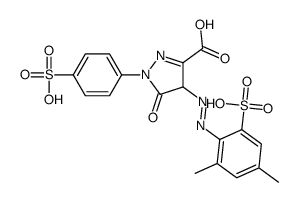 4-[(2,4-dimethyl-6-sulfophenyl)diazenyl]-5-oxo-1-(4-sulfophenyl)-4H-pyrazole-3-carboxylic acid结构式