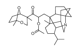 (22S)-22-Acetoxy-23-[(1R,4R,5S)-1,4-dimethyl-2,8-dioxabicyclo[3.2.1]octan-4-yl]daphnan-23-one结构式