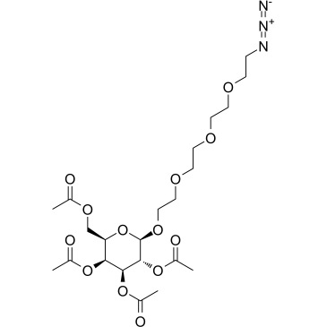Azido-PEG4-tetra-Ac-beta-D-glucose结构式