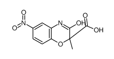 2-methyl-6-nitro-3-oxo-4H-1,4-benzoxazine-2-carboxylic acid结构式