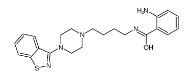 2-amino-N-[4-[4-(1,2-benzothiazol-3-yl)piperazin-1-yl]butyl]benzamide结构式