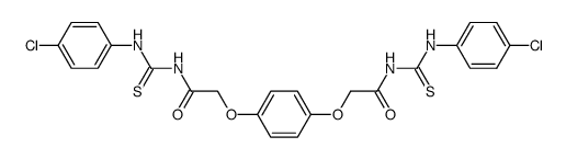 N,N-di(4-chlorophenyl)-N',N'-1,4-phenylenedi(oxyacetyl)-dithiourea结构式