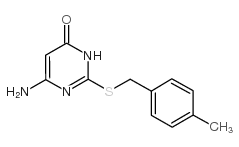 6-amino-2-[(4-methylphenyl)methylsulfanyl]-1H-pyrimidin-4-one结构式