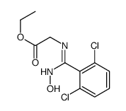 ETHYL 2-([(2,6-DICHLOROPHENYL)(HYDROXYIMINO)METHYL]AMINO)ACETATE结构式