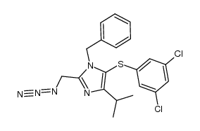 2-azidomethyl-1-benzyl-5-(3,5-dichlorophenylthio)-4-isopropylimidazole结构式