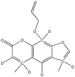 8-Allyloxy-4,9-dimethyl Psoralen-d5 Structure