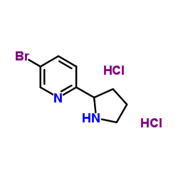 5-溴-2-(吡咯烷-2-基)吡啶盐酸盐结构式