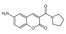 6-Amino-3-(pyrrolidin-1-ylcarbonyl)coumarin structure